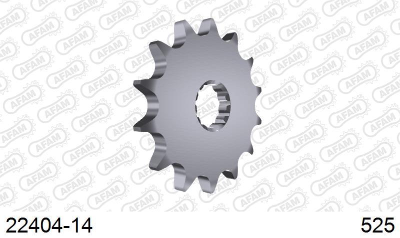 AFAM Front Sprocket, 525 (OE Pitch), Steel - 14T (orig size) (22404-14)