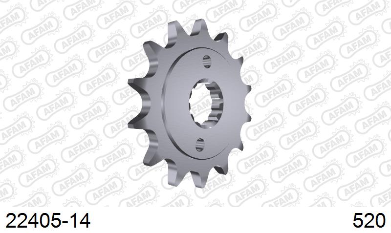 AFAM Front Sprocket, 520 (OE Pitch), Steel - 14T (orig size) (22405-14)