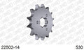 AFAM Front Sprocket, 530 (OE Pitch), Steel - 14T (orig size) – Suzuki GT380 1974–1977 / Suzuki GT750 J/K/L/M/A/B 1974–1977