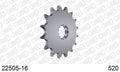 AFAM Front Sprocket, 520 (OE Pitch), Steel - 16T, 110 links reqd – Suzuki GS500E 1994–2000 / Suzuki GS500F 2004–2008