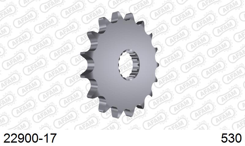 AFAM Front Sprocket, 530 (OE Pitch), Steel - 17T (orig size) – Suzuki B King (1300cc) 2008–2012 / Suzuki GSX-R1000 2009–2016