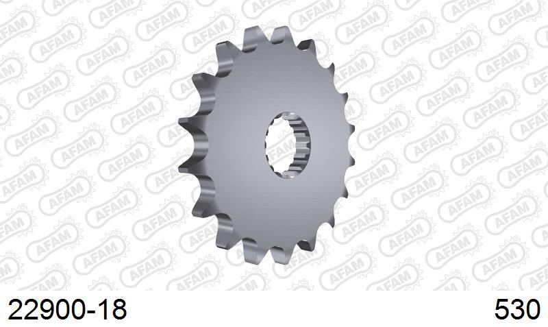 AFAM Front Sprocket, 530 (OE Pitch), Steel - 18T (orig size) – Suzuki B King (1300cc) 2008–2012 / Suzuki GSX1300R Hayabusa 2008–2026