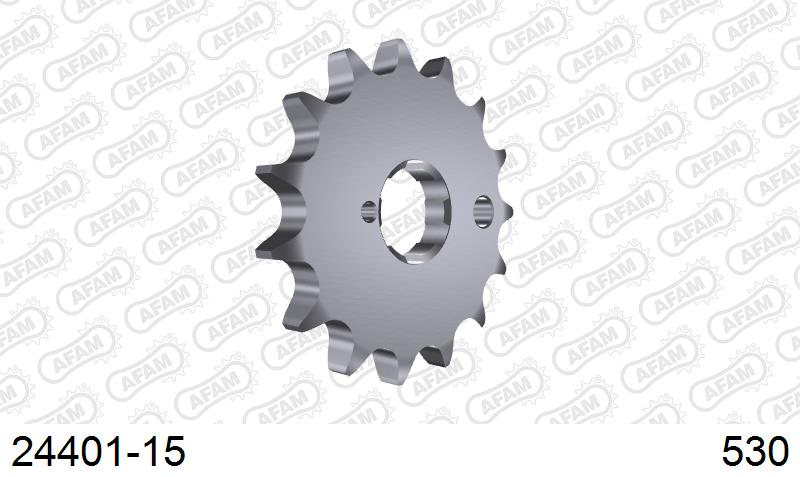 AFAM Front Sprocket, 530 (OE Pitch), Steel - 15T (orig size) – Kawasaki Z440 LTD 1980–1984
