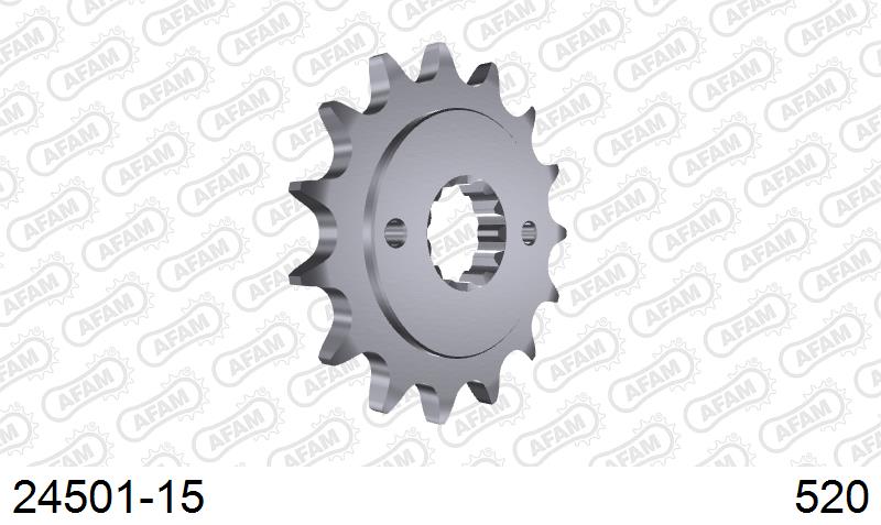 AFAM Front Sprocket, 520 (OE Pitch), Steel - 15T (orig size) (24501-15)