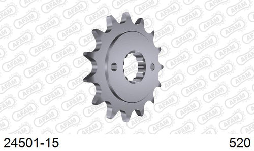 AFAM Front Sprocket, 520 (OE Pitch), Steel - 15T (orig size) (24501-15)