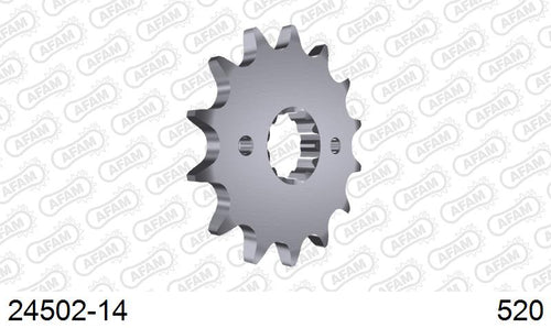 AFAM Front Sprocket, 520 (OE Pitch), Steel - 14T (orig size) (24502-14)
