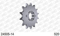 AFAM Front Sprocket, 520 (OE Pitch), Steel - 14T, 108 links reqd (24505-14)