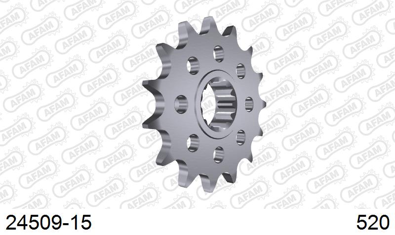 AFAM Front Sprocket, 520 (OE Pitch), Steel - 15T (orig size) (24509-15)