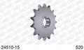 AFAM Front Sprocket, 520 (OE Pitch), Steel - 15T (orig size) – Kawasaki ZX-6R 2003–2007 / Kawasaki ZX-6RR 2003–2004