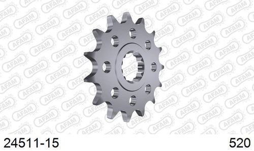 AFAM Front Sprocket, 520 (OE Pitch), Steel - 15T (orig size) – Kawasaki ZX-6R 2019–2022