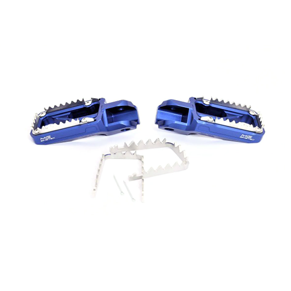 MG Biketec Enduro / SM foot peg set incl. stainless inserts & sliders (2620-653014)