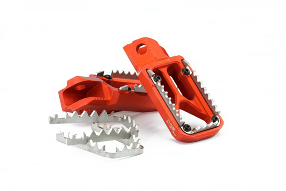MG Biketec Enduro / SM foot peg set incl. stainless inserts & sliders (2670-653014)