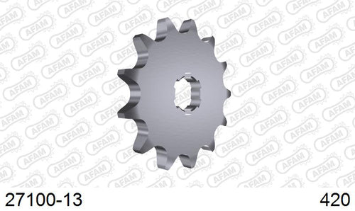AFAM Front Sprocket, 420 (OE Pitch), Steel - 13T (orig size) (27100-13)