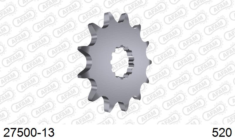 AFAM Front Sprocket, 520 (OE Pitch), Steel - 13T (orig size) (27500-13)
