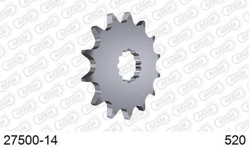 AFAM Front Sprocket, 520 (OE Pitch), Steel - 14T (orig size) (27500-14)