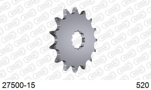 AFAM Front Sprocket, 520 (OE Pitch), Steel - 15T (orig size) (27500-15)