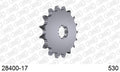 AFAM Front Sprocket, 530 (OE Pitch), Steel - 17T (orig size) (28400-17)