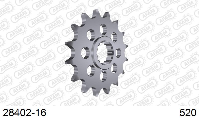 AFAM Front Sprocket, 520 conversion, Steel - 16T (orig size) (28402-16)