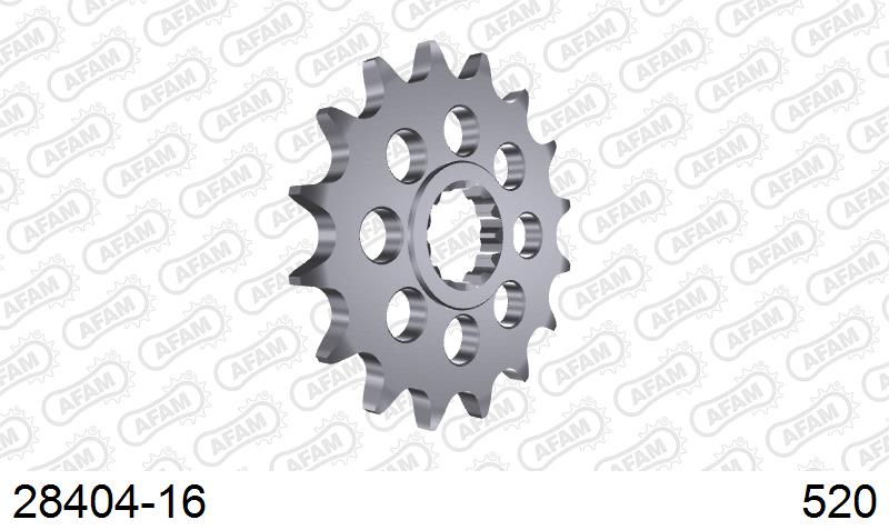 AFAM Front Sprocket, 520 conversion, Steel - 16T (orig size) (28404-16)