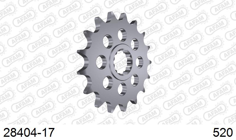 AFAM Front Sprocket, 520 conversion, Steel - 17T (orig size) (28404-17)
