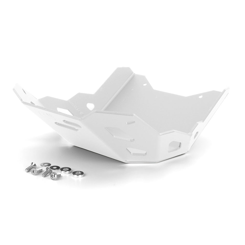 Crosspro Aluminium Engine Guard, White – Kawasaki KLR650 2008–2015