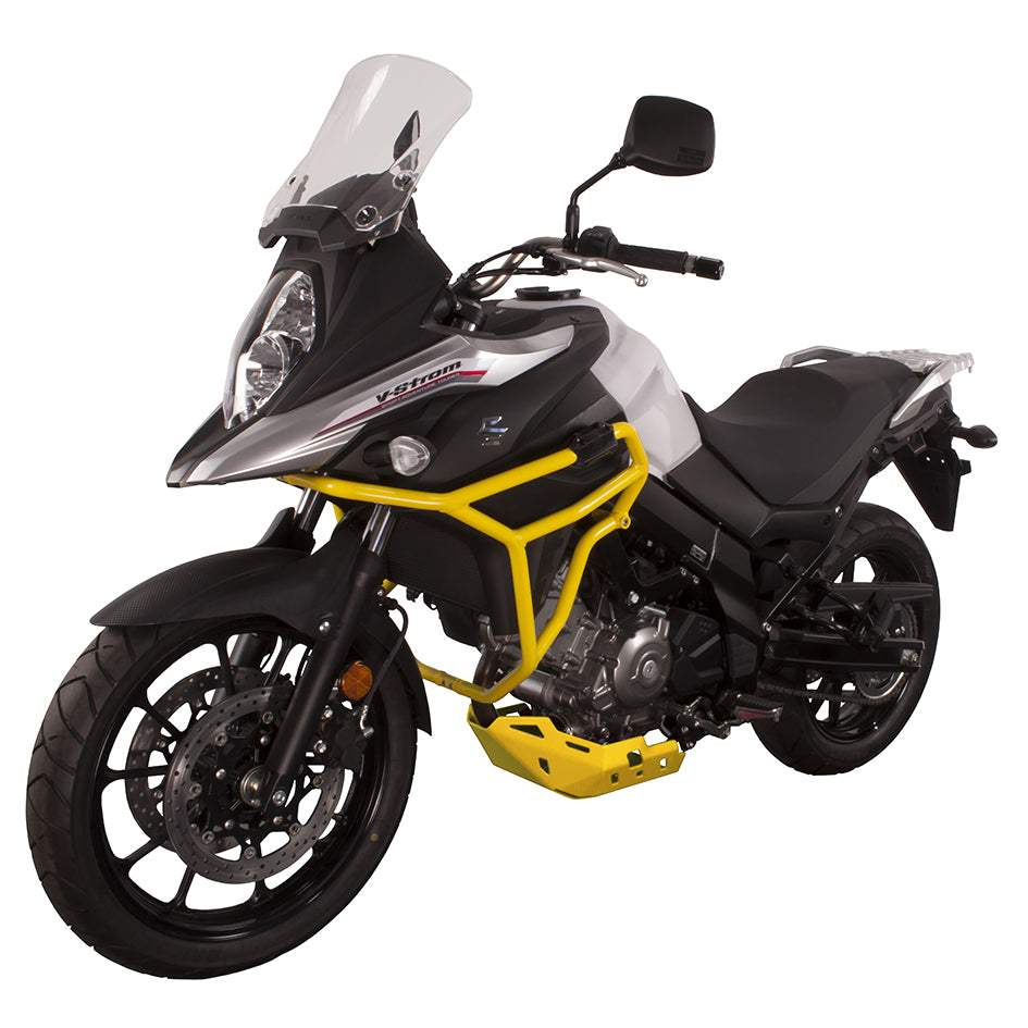 Crosspro Aluminium Engine Guard, Yellow – Suzuki DL 650 V-Strom 2023 / Suzuki V-Strom 650 / XT 2017–2025