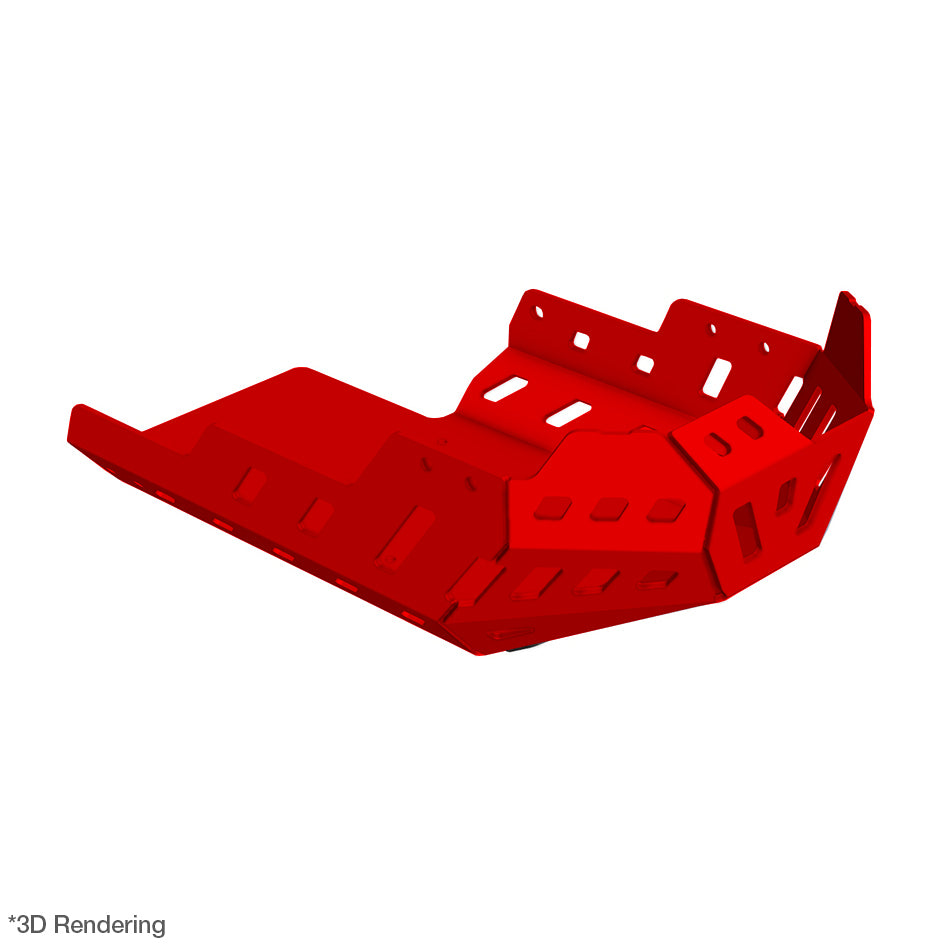 Crosspro Aluminium Engine Guard, Red - Incompatible with OEM Crash Bars