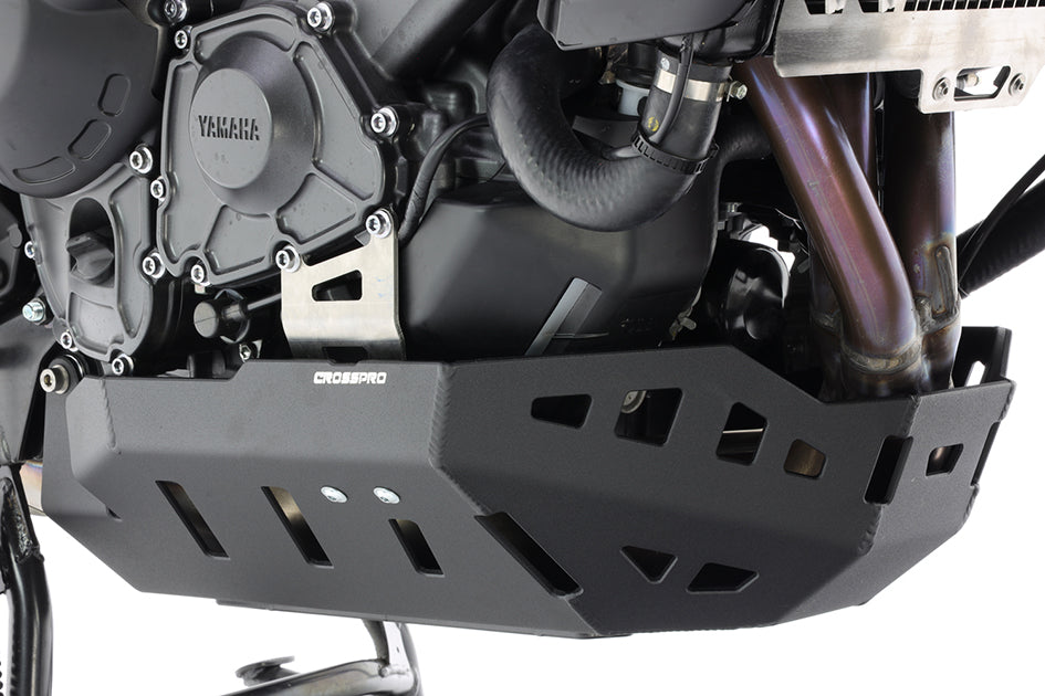 Crosspro Aluminium Engine Guard, Textured Black - inc GT ; Compatible with OEM Centre Stand