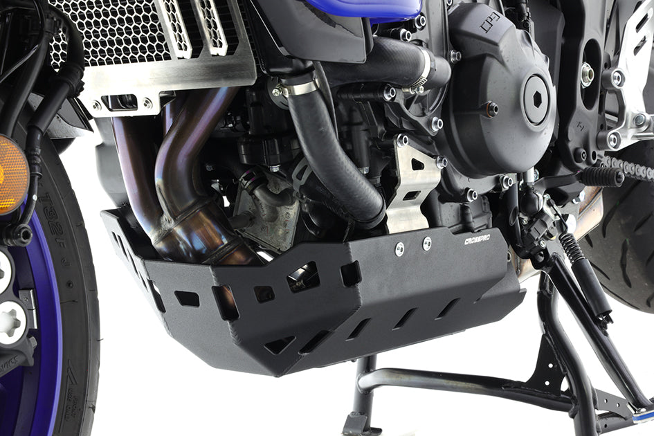 Crosspro Aluminium Engine Guard, Textured Black - inc GT ; Compatible with OEM Centre Stand