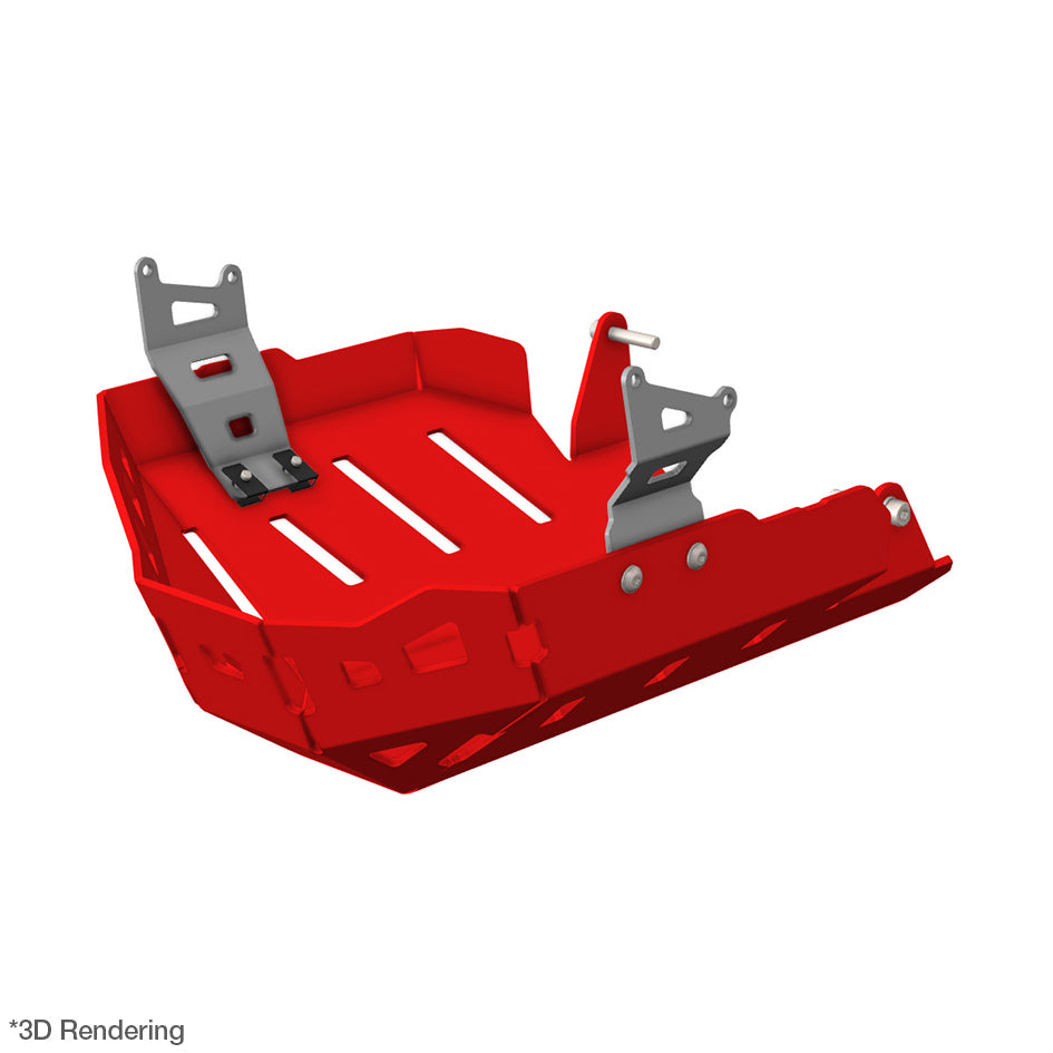 Crosspro Aluminium Engine Guard, Red - inc GT ; Compatible with OEM Centre Stand