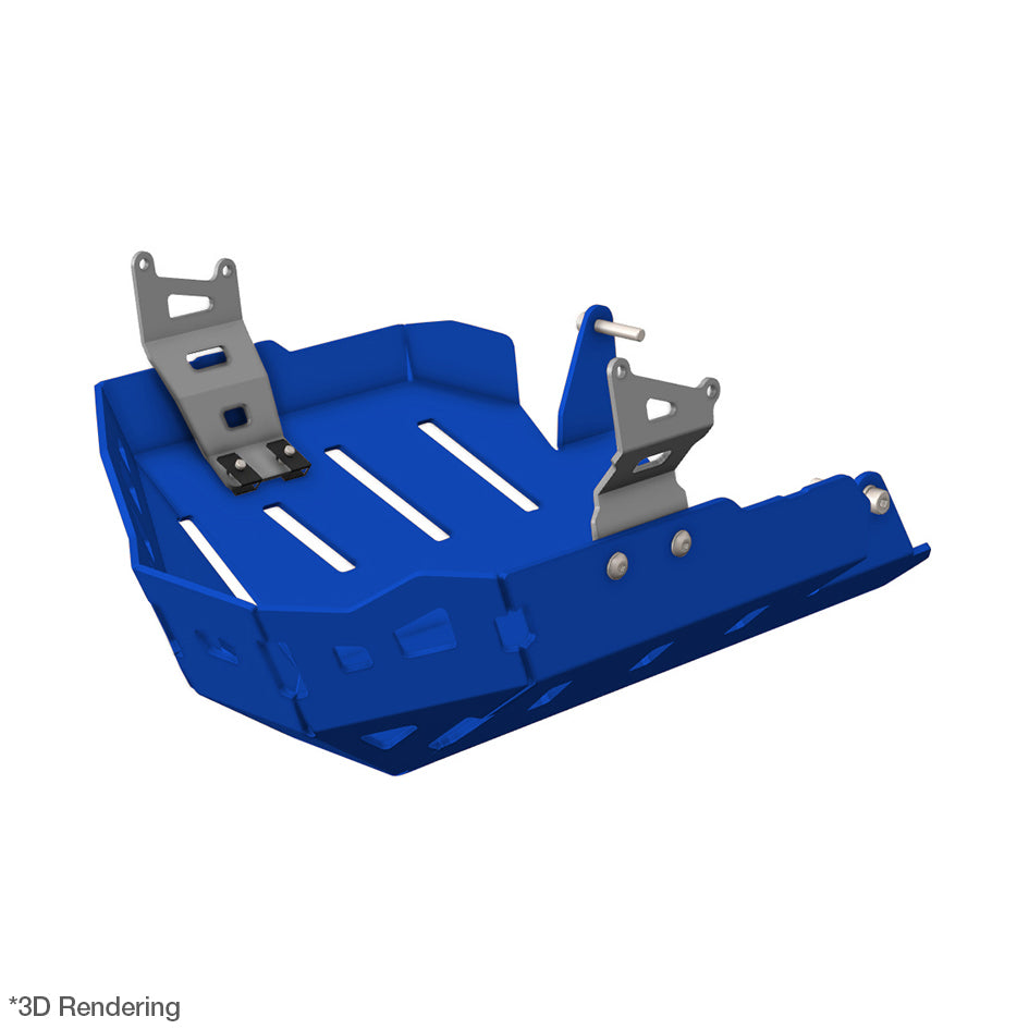 Crosspro Aluminium Engine Guard, Blue - inc GT ; Compatible with OEM Centre Stand