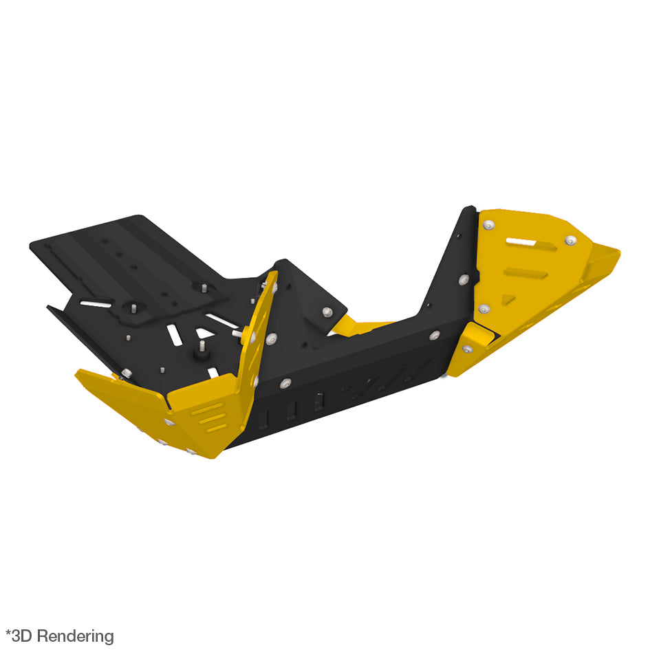 Crosspro Aluminium Engine Guard, Yellow - Compatible with OEM Centre Stand (2CP09000900508)