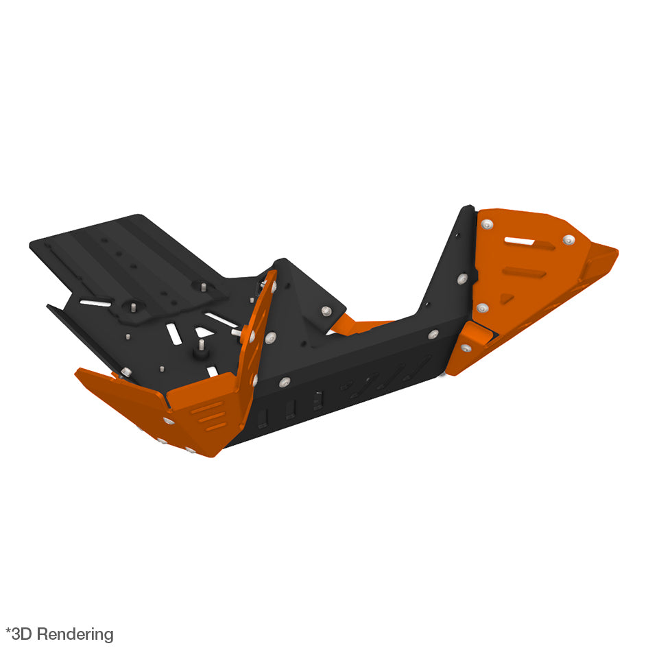 Crosspro Aluminium Engine Guard, Orange - Compatible with OEM Centre Stand (2CP09000900510)