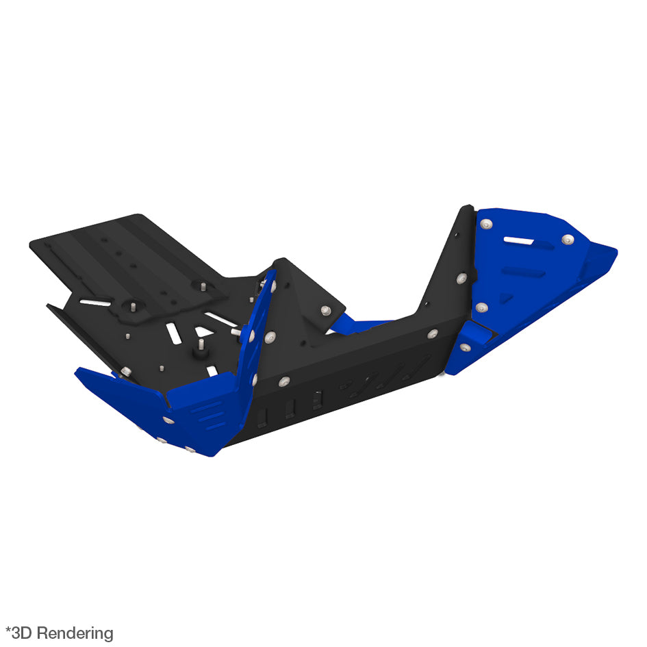Crosspro Aluminium Engine Guard, Blue - Compatible with OEM Centre Stand (2CP09000900511)