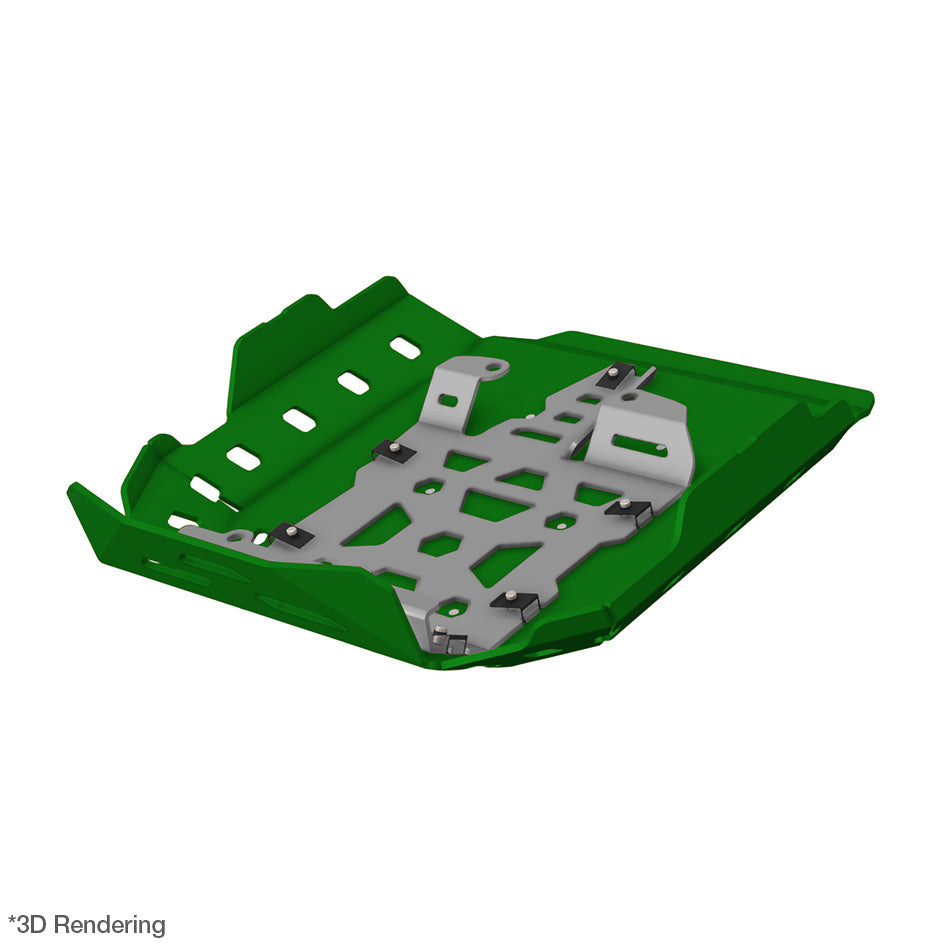 Crosspro Aluminium Engine Guard, Green - inc Triple Black,Trophy ; Compatible with Centre Stand