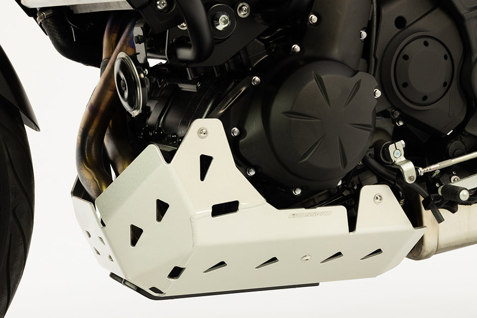 Crosspro Aluminium Engine Guard, Ice Polish Protected – Kawasaki Versys 650 2021–2024