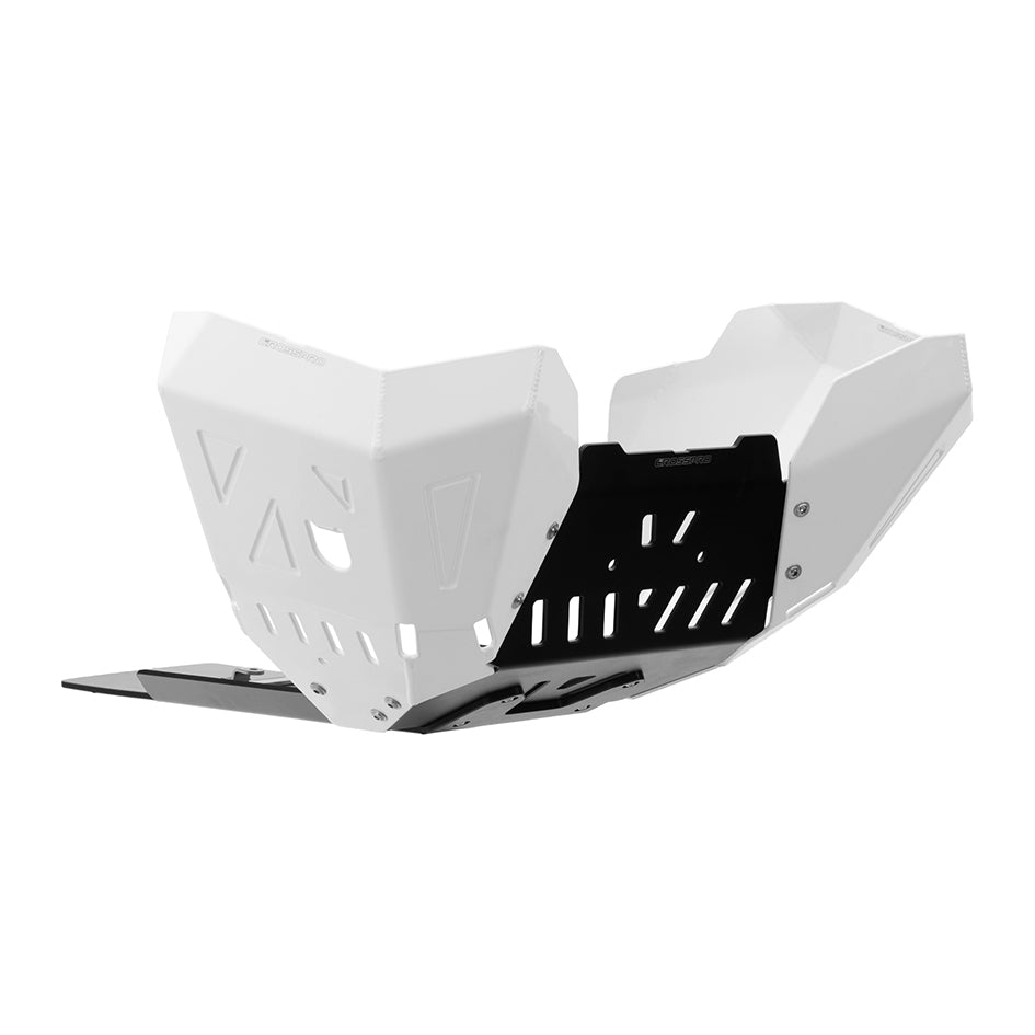 Crosspro Aluminium Engine Guard, White – CFMoto 800 MT-X 2025–2026