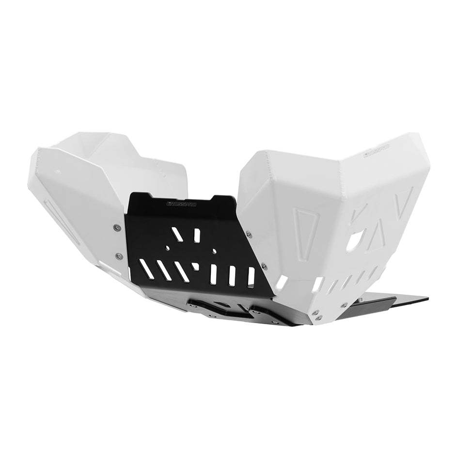 Crosspro Aluminium Engine Guard, White – CFMoto 800 MT-X 2025–2026