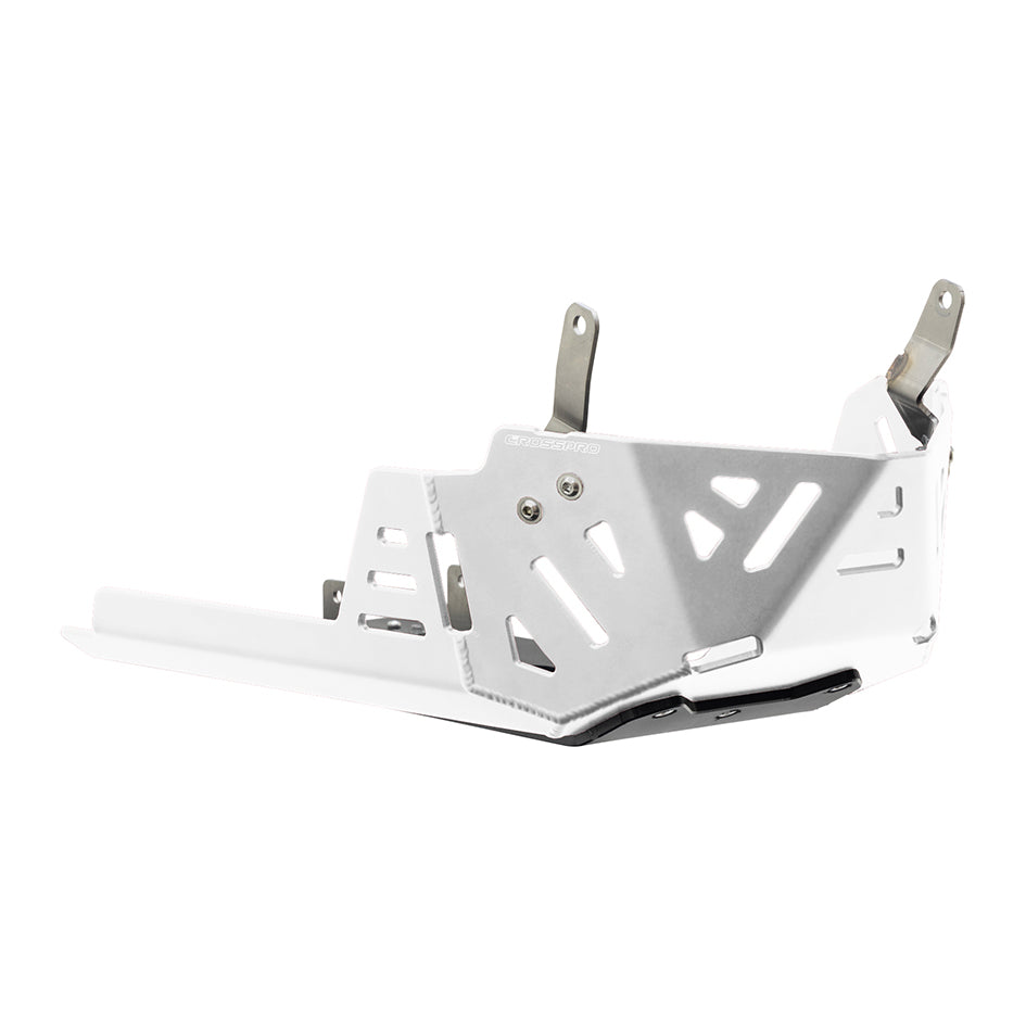 Crosspro Aluminium Engine Guard, White – KTM 390 Adventure R / X 2025–2026