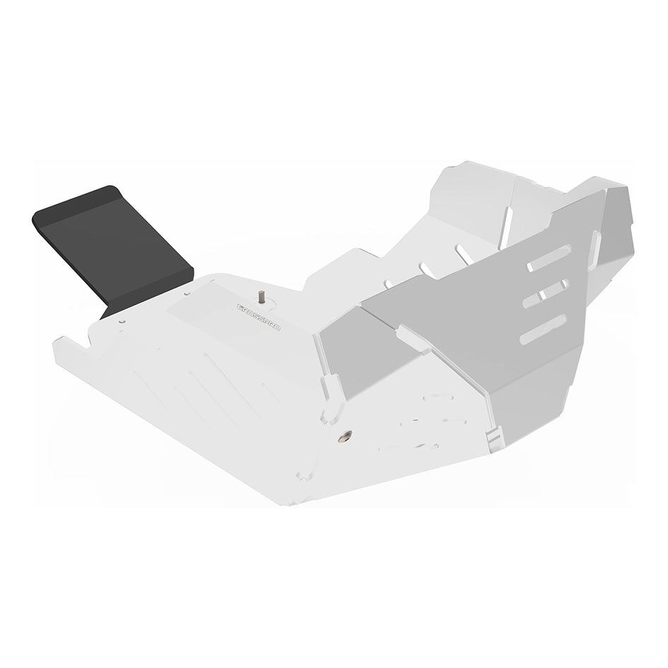 Crosspro Aluminium Engine Guard, White - inc SE ; Compatible with OEM Crash Bars