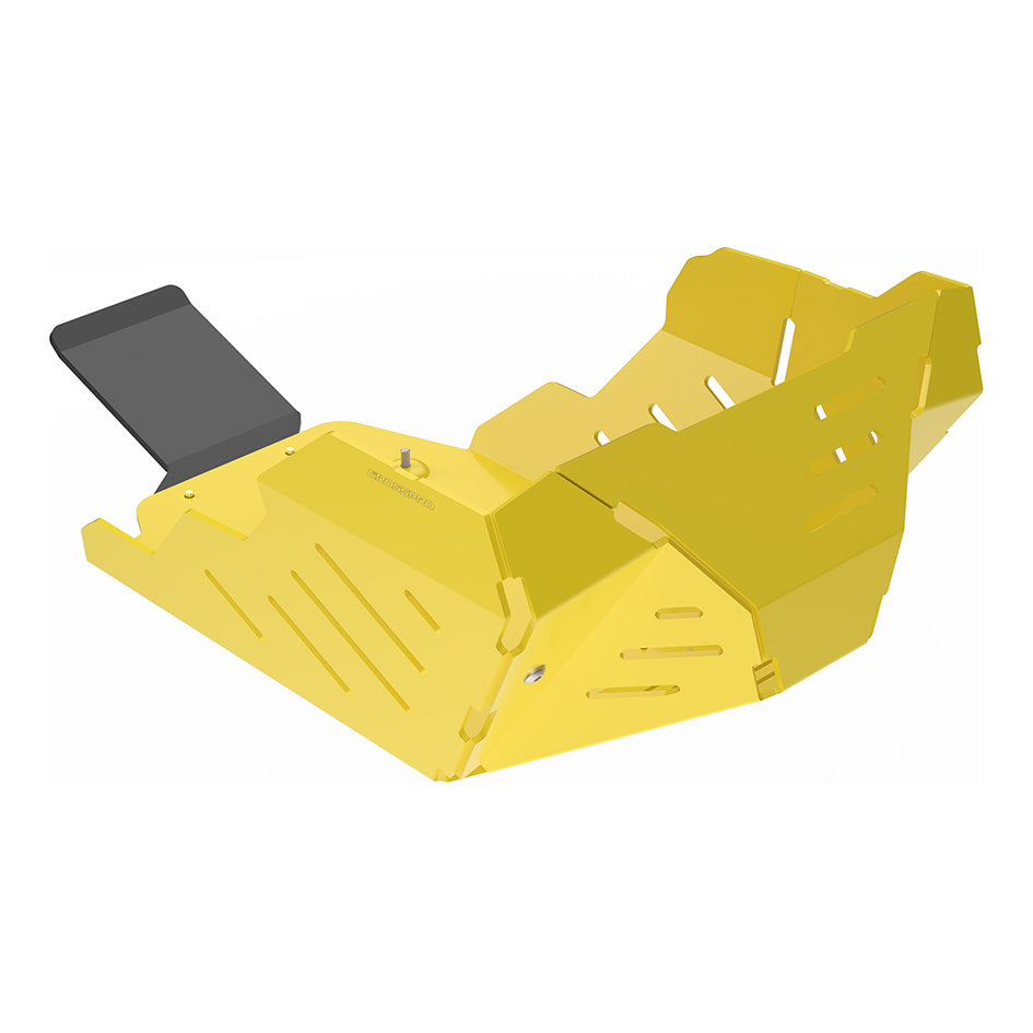Crosspro Aluminium Engine Guard, Yellow - inc SE ; Compatible with OEM Crash Bars