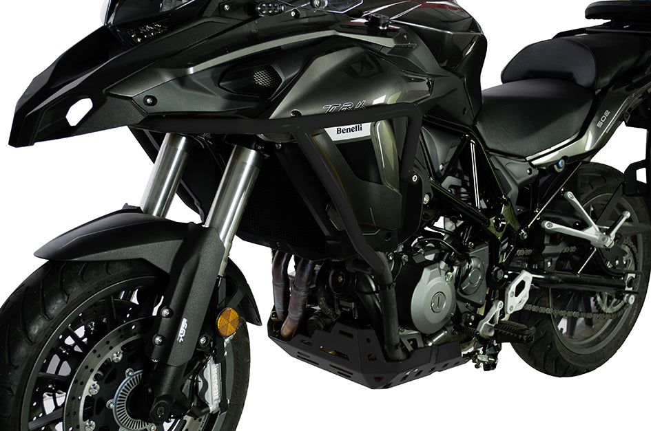 Crosspro Aluminium Engine Guard, Textured Black – Benelli TRK 502 Adventure (500cc) 2018–2024