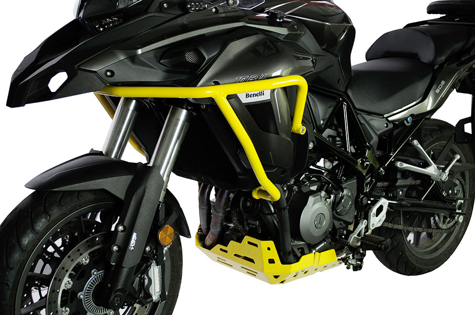 Crosspro Aluminium Engine Guard, Yellow – Benelli TRK 502 Adventure (500cc) 2018–2024