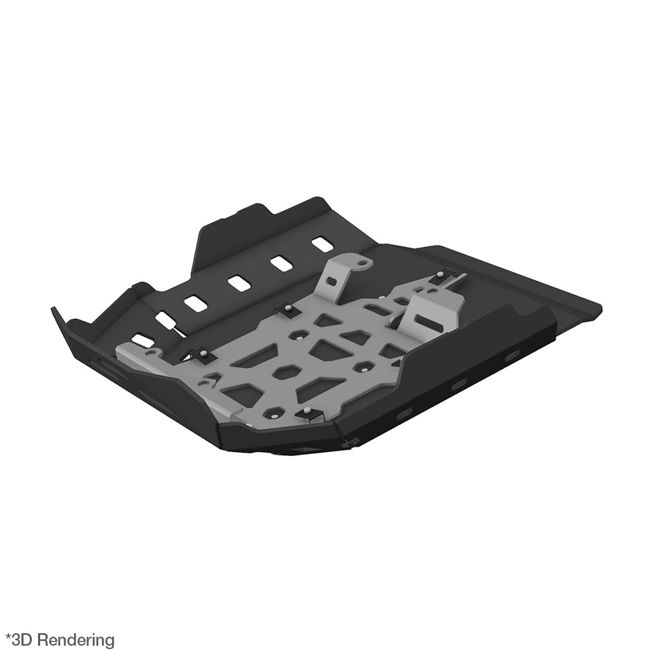 Crosspro Aluminium Engine Guard, Textured Black - Compatible with OEM Crash Bars/Centre Stand