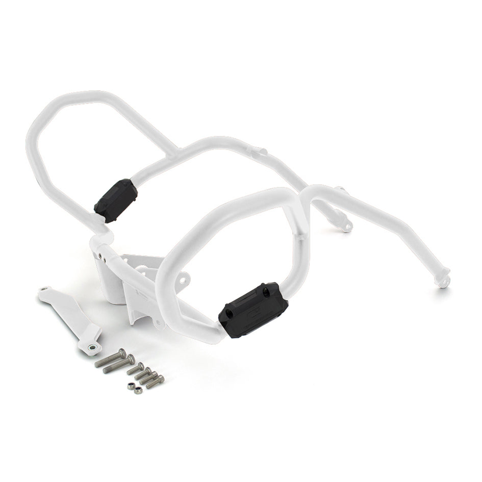 Crosspro Aluminium Crash Bar White – Kawasaki KLR650 2008–2015