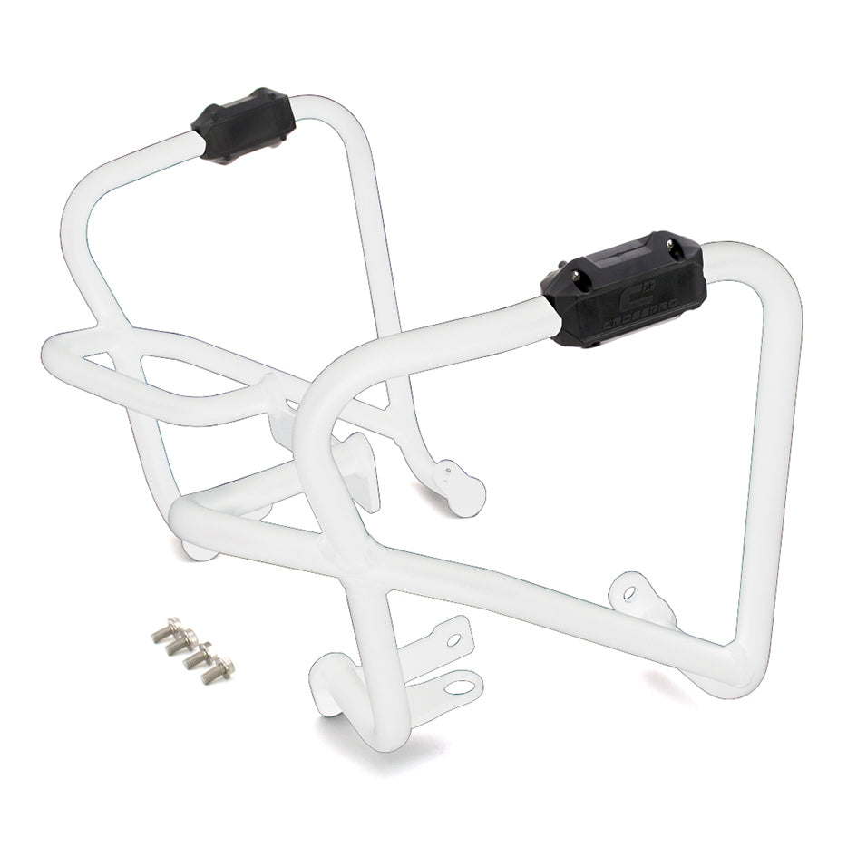 Crosspro Aluminium Crash Bar White - Compatible with OEM Skid Plate – Yamaha XT1200Z Super Tenere 2010–2014