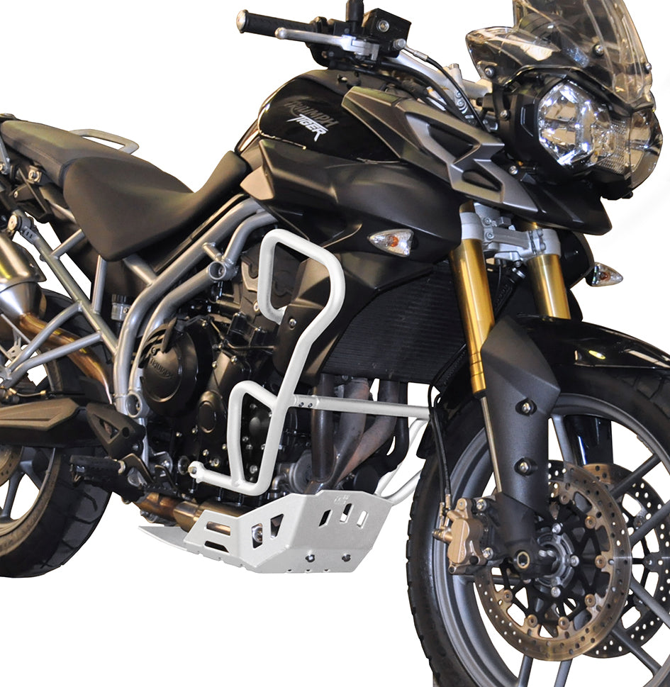 Crosspro Aluminium Crash Bar White – Triumph Tiger 800 2011–2013 / Triumph Tiger 800 XC 2011–2014