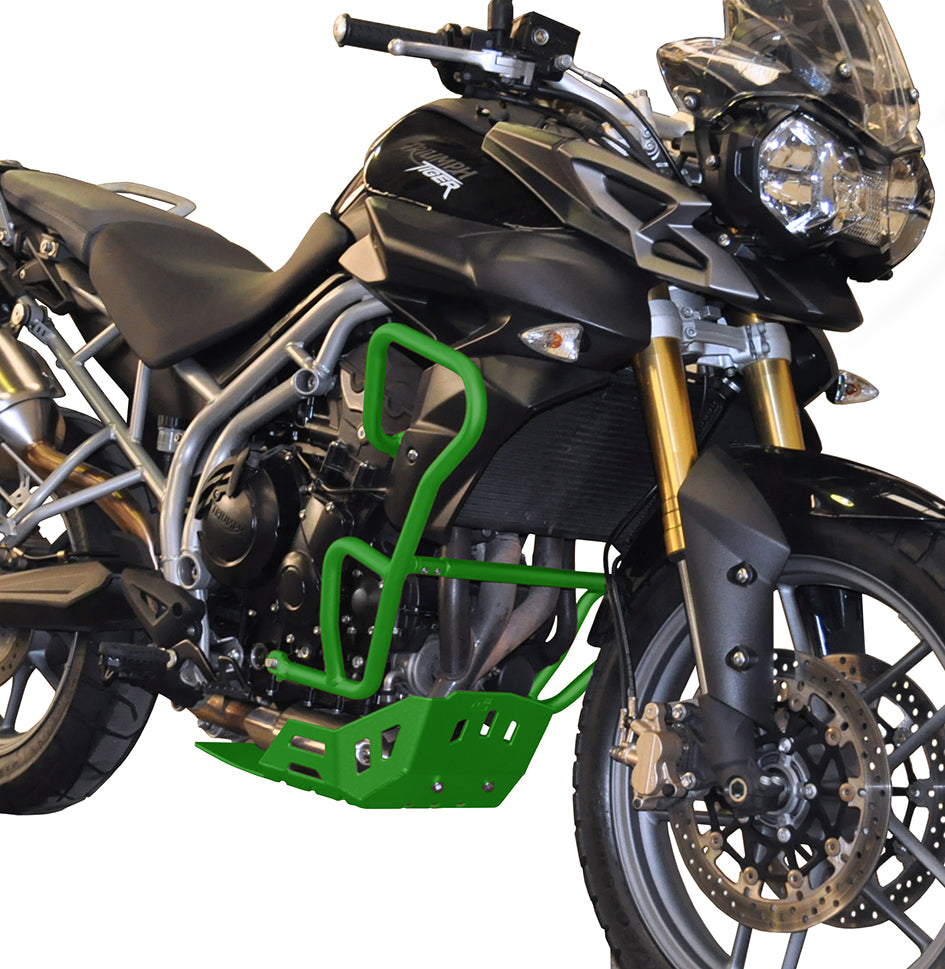 Crosspro Aluminium Crash Bar Green – Triumph Tiger 800 2011–2013 / Triumph Tiger 800 XC 2011–2014
