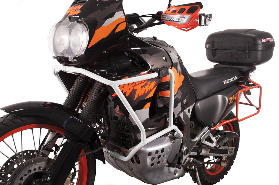 Crosspro Aluminium Crash Bar White – Honda XRV 750 Africa Twin 1993–2000