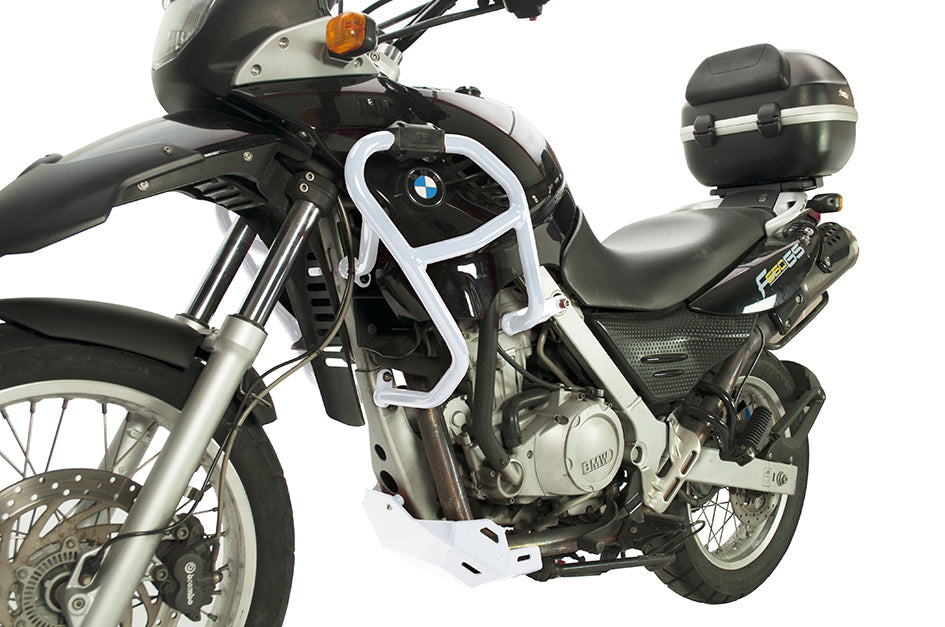 Crosspro Aluminium Crash Bar White – BMW F650GS 2000–2004